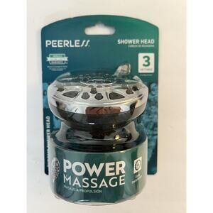 Power Massage Chrome Shower Head 3 Settings Peerless 76314 Showerhead New